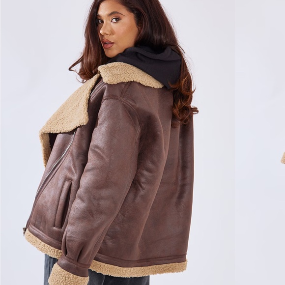 PLT Borg lined Aviator Jacket - Picture 3 of 5